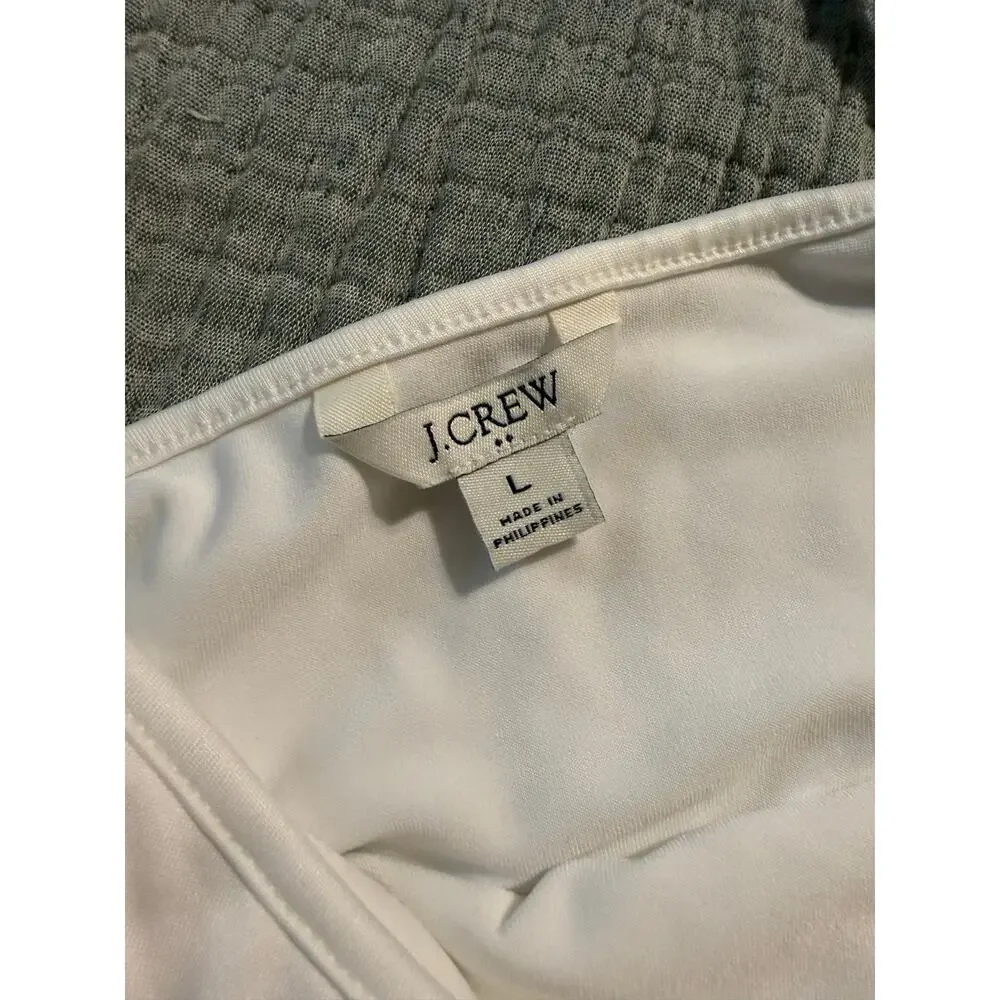 J. Crew White Tennis Dress Spaghetti Strap Built In Shorts Women’s Size L